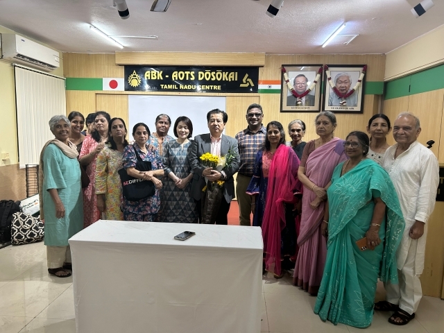 6 July 2024: Consul-General Takahashi attended the Opening ceremony of Chennai Sogetsu Ikebana Class.
