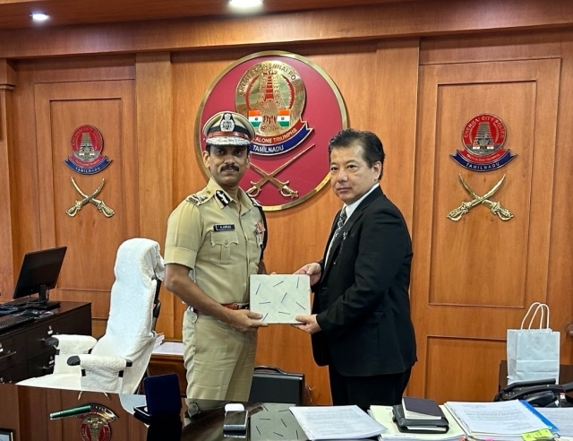 11 September 2024: Consul-General Takahashi paid a courtesy call on Mr.A.Arun, Commissioner of Police, Greater Chennai City police.